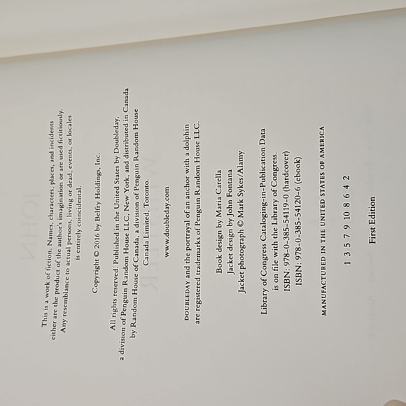 John Grisham THE WHISTLER Doubleday  2016  First Edition Hard Cover Book Pre-own - Picture 17 of 17